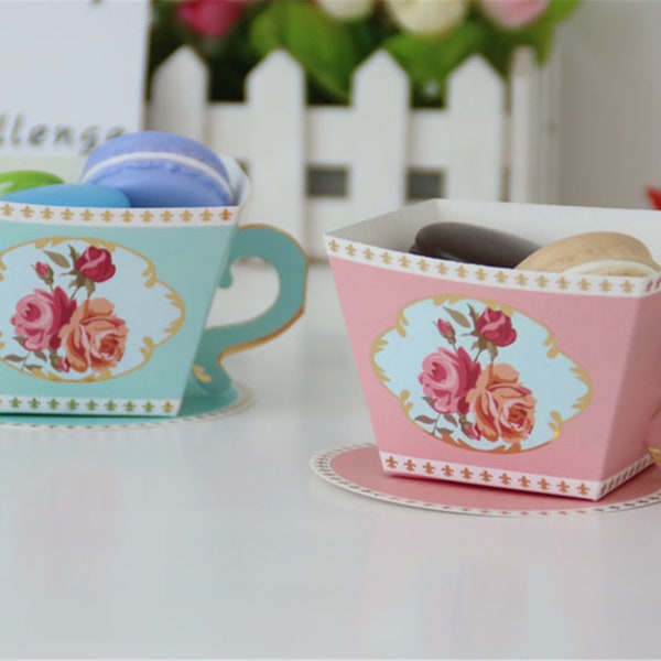 Tea Party Favor Box Etsy