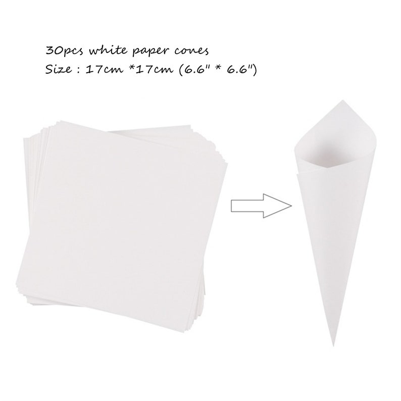 Wedding Confetti Cone Holderwhite & Kraft Confetti Cone Stand Etsy