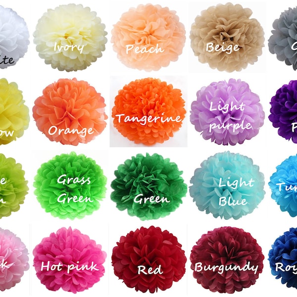 Tissue Pom Poms Etsy