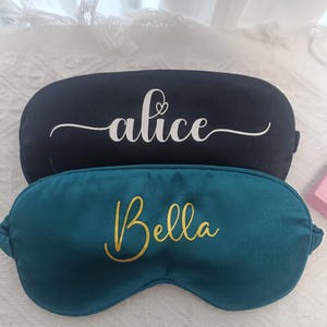 Personalized Sleeping Eye Masks Custom Name Sleep Mask Bridesmaid Gift Proposal Idea Girl Birthday Party Sleepover Eye Mask Gifts
