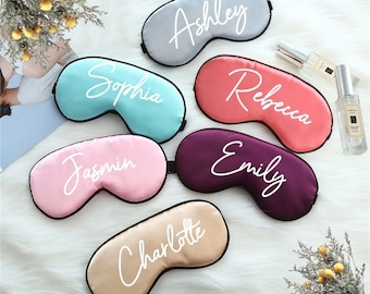 Customized Satin Sleep Mask, Personalized Bachelorette Party Gift