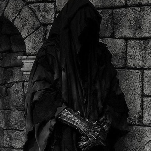 Ring Wraith Kostüm Nazgul Kostüm/Nazgul Helm/Handschuhe/Schwarzer Umhang Perfekte Halloween-Kostüme