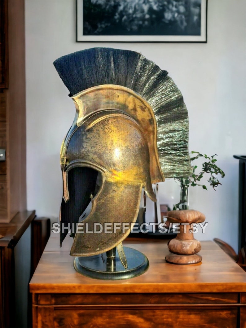 Troy Greek Achilles Trojan Helmet Troy Movie Trojan Helmet Brad Pitt Troy Helmet Halloween Costume For Adult Christmas Gift Item x image 1