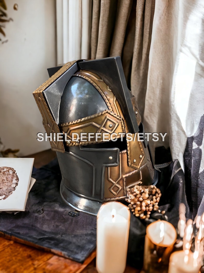 Medieval Steel Moria Dwarves Blackened Helmet/lotr Helmet - Etsy