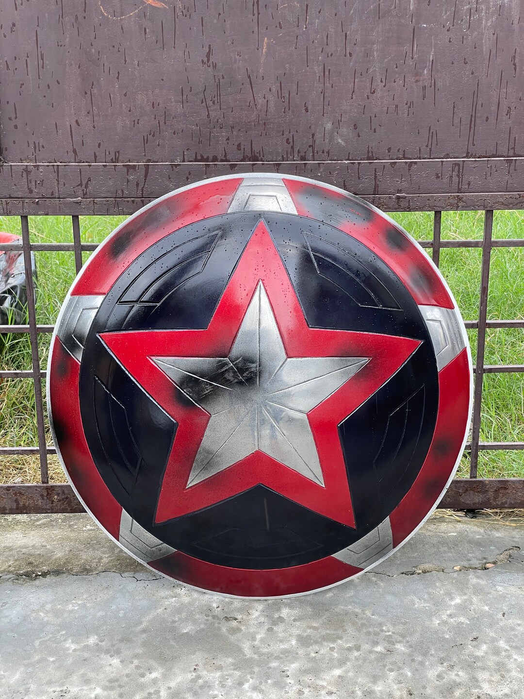 Red Guardian Shield Marvel Cinematic Shield Battle Damage Replica