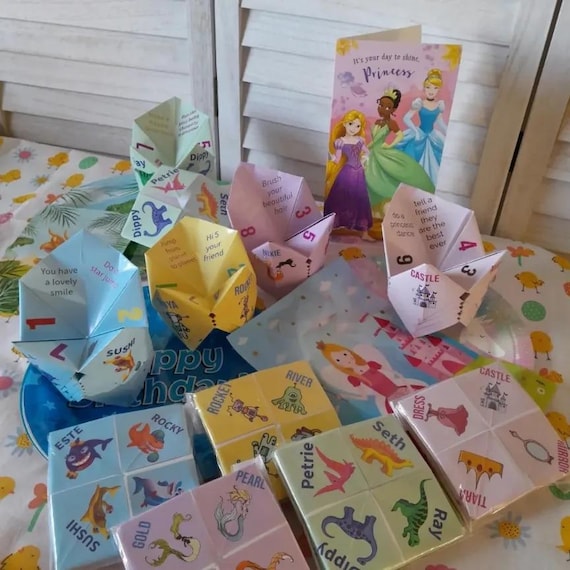 Kids Party Game Fortune Teller: Plastic-Free Birthday Favors (Pack of 5)