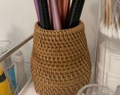 Universal Rattan Chopsticks Tube Shovel Spoons Bucket Dinner Knives Tableware Storage Box Home Storage Baskets Organizer by Jamie Butler