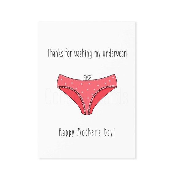 Funny Mother's Day Card Thanks for Washing My Underwear Mother's