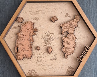 World of Warcraft Classic ( WoW ) map, wooden decoration, video game diorama