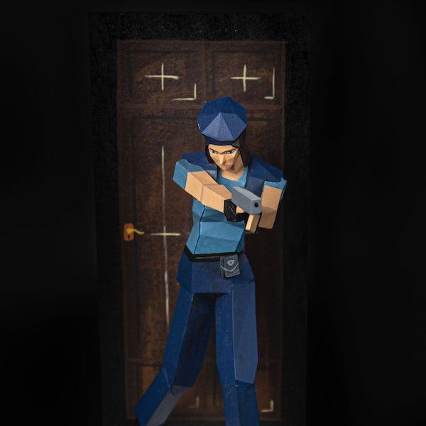 Figurine lowpoly JILL VALENTINE - Jeu vidéo Resident Evil (RE1)