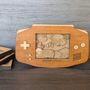 Game Boy Advance (GBA) - Wooden Console - Video Game Diorama image 2