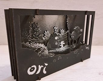 Ori and the Will of the Wisps Wooden Diorama, Video Game Decoration