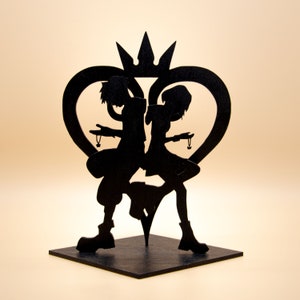 Kingdom Hearts, Sora and Kairi, Wooden decoration, video game diorama