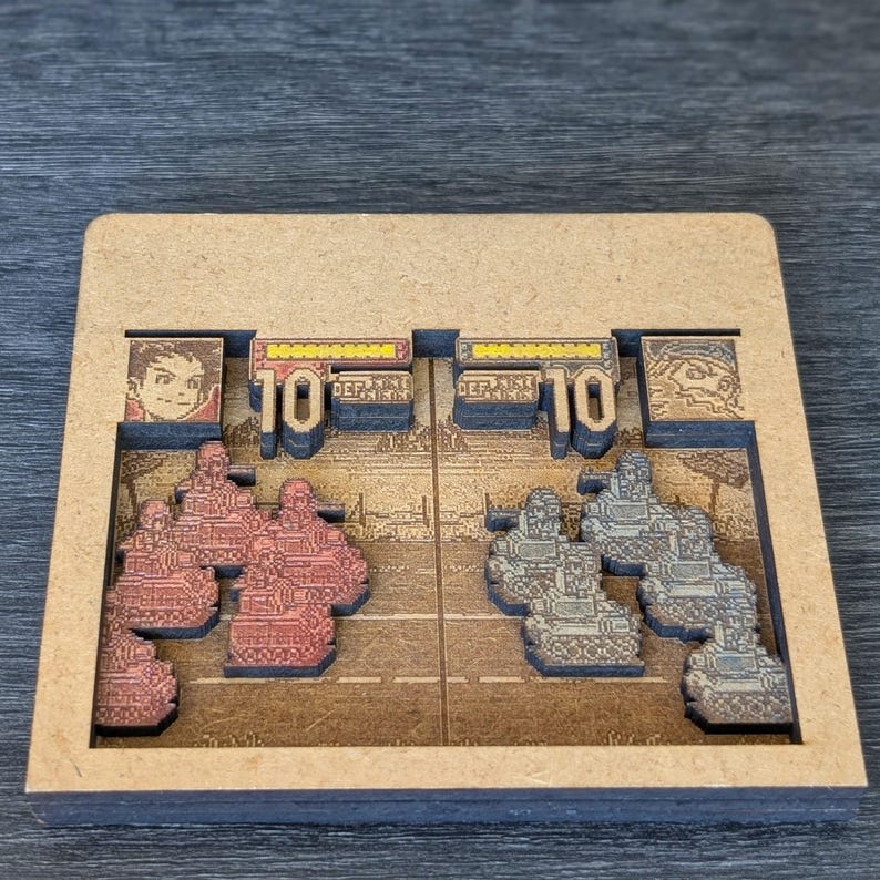 Game Boy Advance (GBA) - Wooden Console - Video Game Diorama Advance Wars