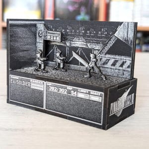 Final Fantasy VII (FF7) - Cloud diorama 3D video game
