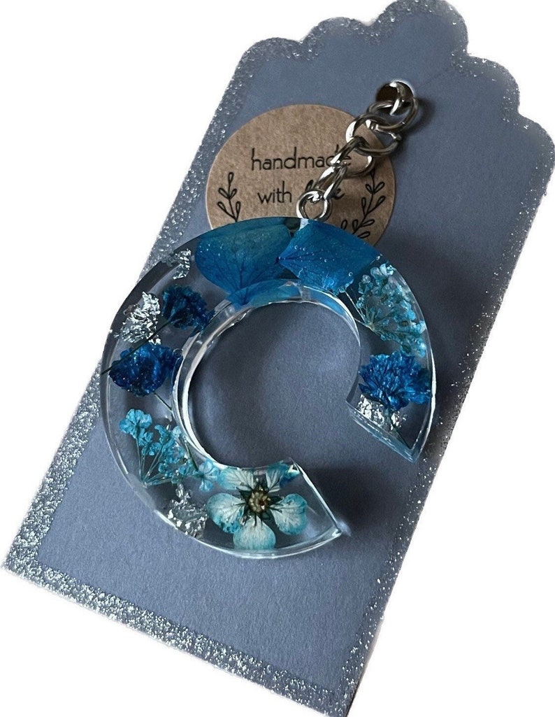 Personalized letter keychain epoxy resin l resin l gift idea l birthday l Mother's Day l Christmas l Easter image 7