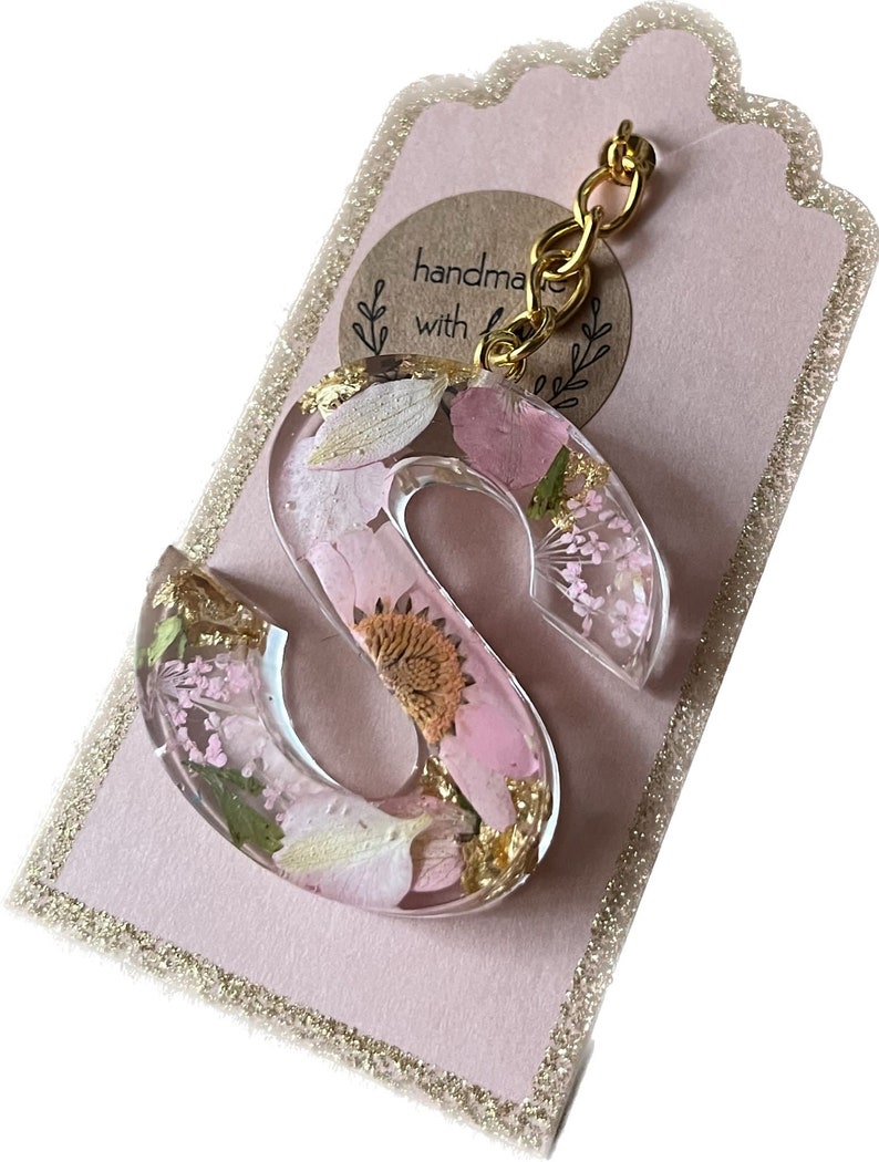 Personalized letter keychain epoxy resin l resin l gift idea l birthday l Mother's Day l Christmas l Easter image 8