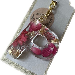 Personalized letter keychain epoxy resin l resin l gift idea l birthday l Mother's Day l Christmas l Easter