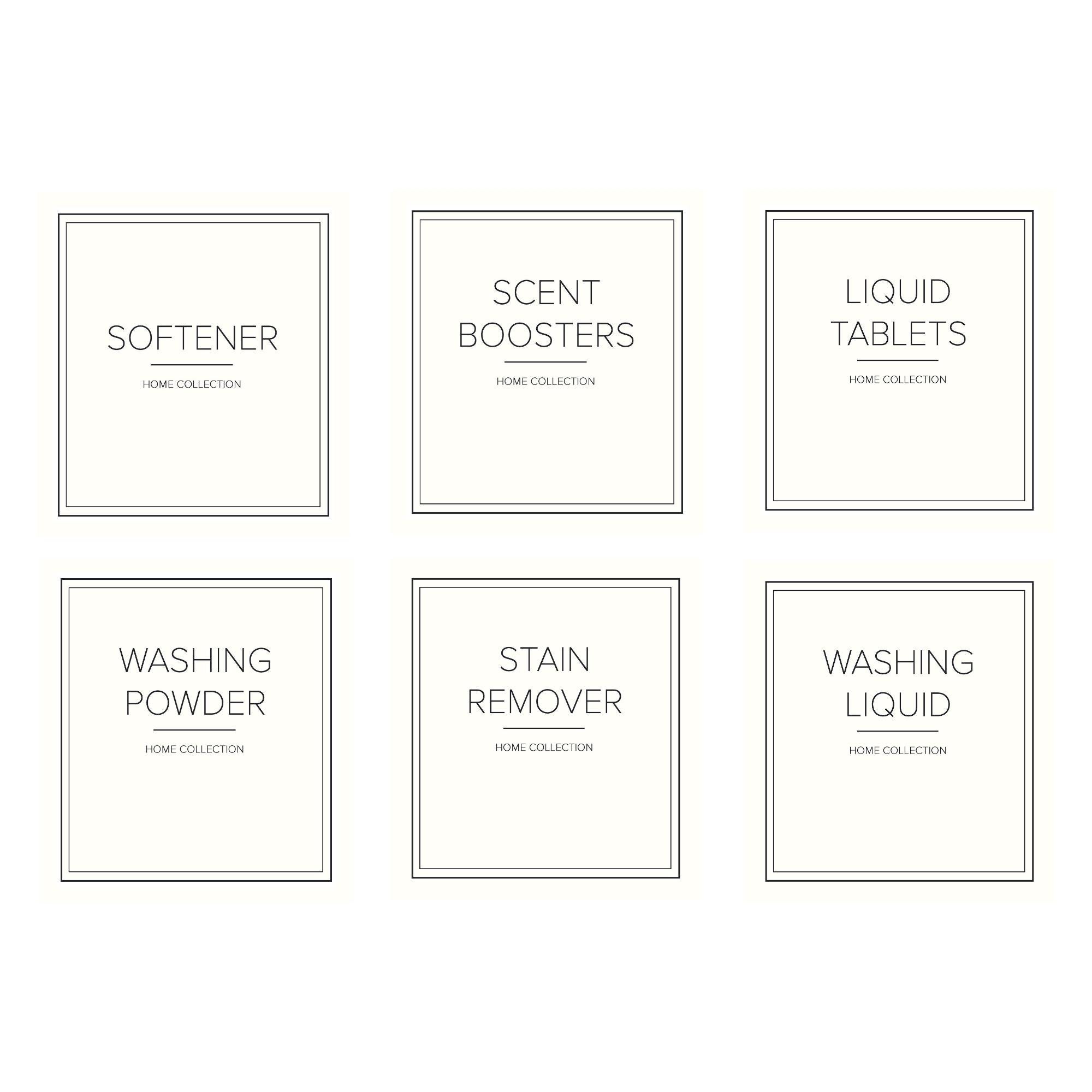 180 Minimalist Laundry Labels for Jars, 2.5 x inch, White