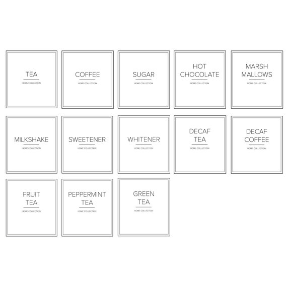 White Drink Labels Tea Coffee Labels White Waterproof Labels Etsy