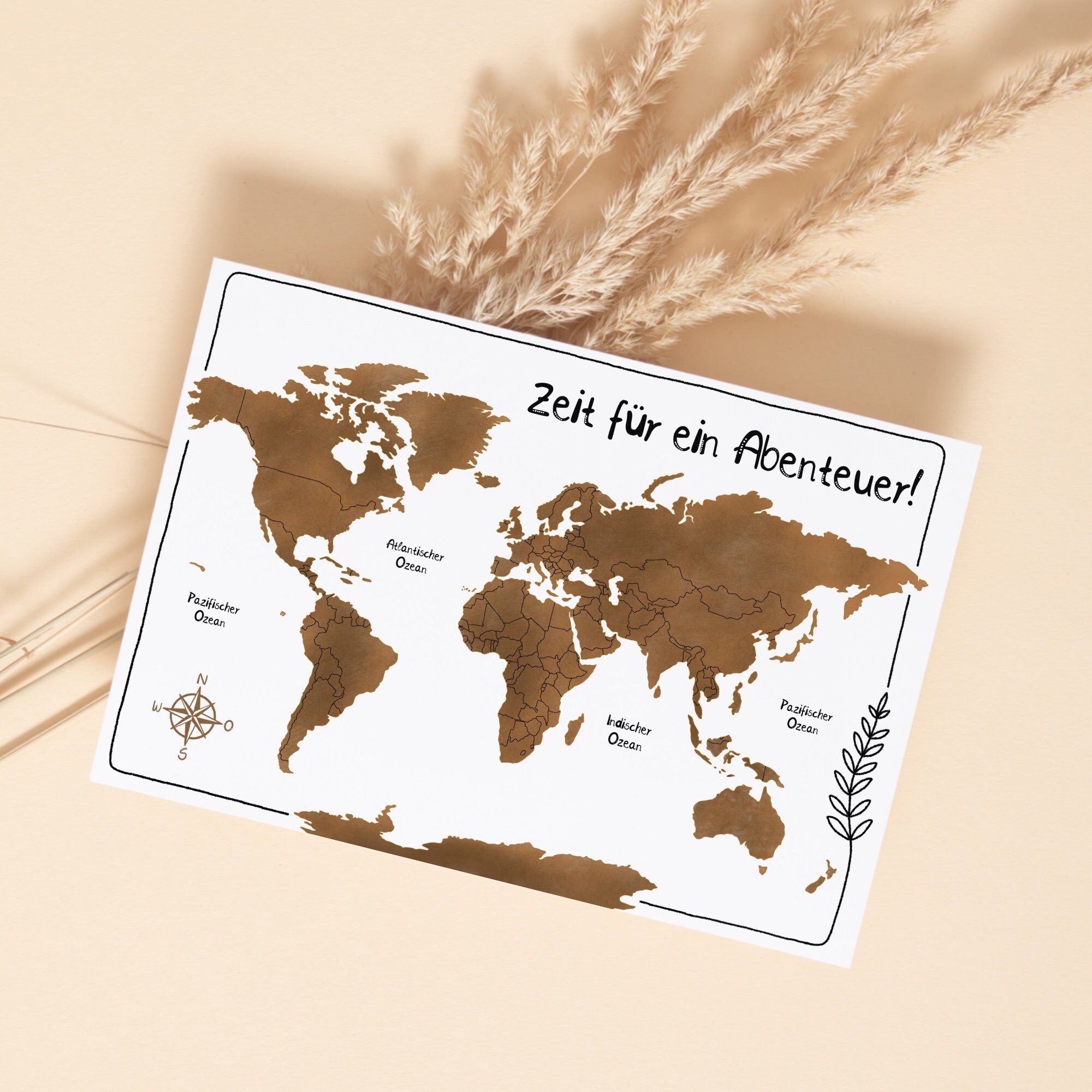 Wee Blue Coo Grußkarte „Gute Reise“ – Sonnenuntergang-Design, 17,5x12,5 Cm