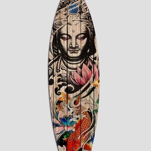 Decorative surfboard &quot;Buddha&quot;