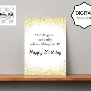 Funny Birthday Card for Adults | Sarcastic Digital Download Card | Printable Card for Friend, Him/Her | Instant Download