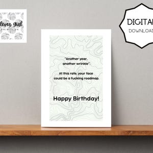 Funny Birthday Card for Adults | Sarcastic Digital Download Card | Printable Card for Friend, Him/Her | Instant Download