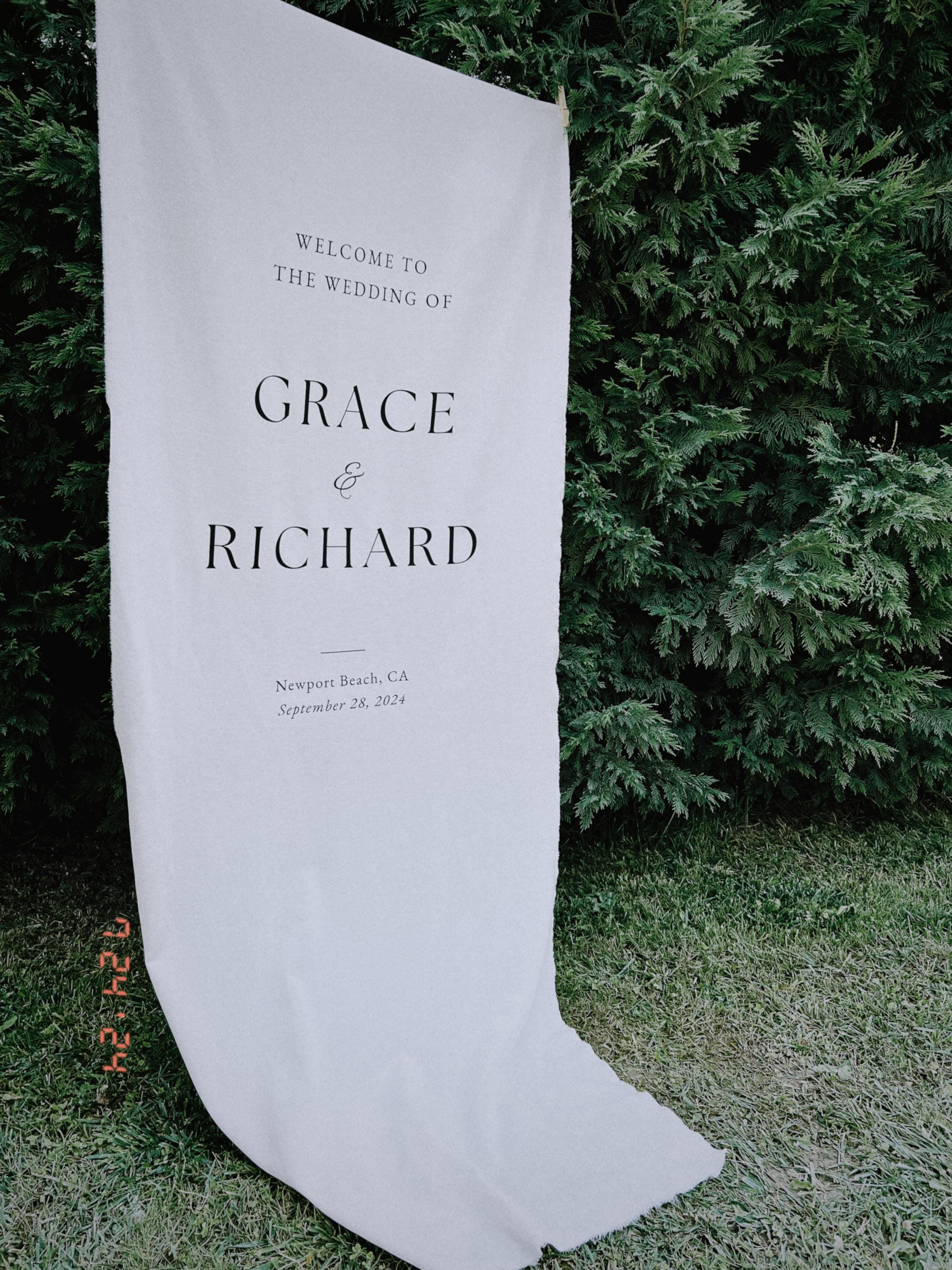 Personalized Fabric Wedding Sign Custom Wedding Sign Welcome Sign for ...