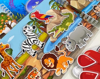 Toddler Busy Book: Interactive Learning Binder with Animals, Fruits, Vegetables, Colors