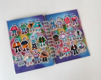K-Pop Busy Book Box Set | Laminated Paper Dolls Activity Books, Stickers (A5)