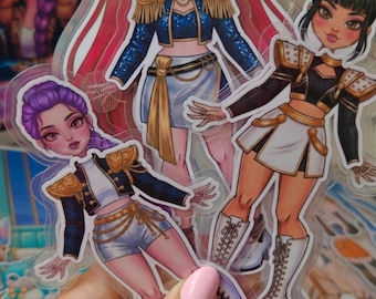 K-Pop Inspired Busy Book, A4 Activity Album, Dress-Up Paper Dolls, Music Idol Play