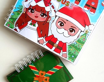 Santa House Busy Book | Montessori Christmas Activity Book for Toddlers (Reusable)