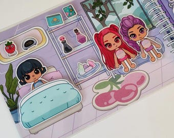 Interactive Dress Up Quiet Book | Kids Activity Album, Pretend Play Toy  (A4)