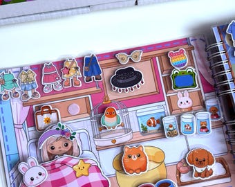 Family Adventure Busy Book, Interactive Activity Album with Stickers (English/Ukrainian Cover)