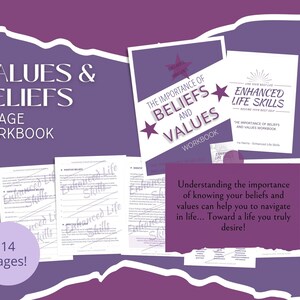 Beliefs & Values Authenticity Self Discovery Workbook | Core Values List PDF | Self Development | Self Growth | Personal Growth Tool