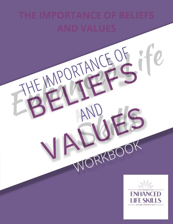 The Importance of Beliefs & Values Workbook Etsy