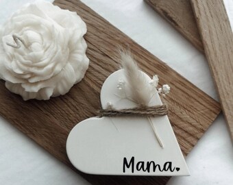 Muttertagsgeschenk | Geschenkset | Herz | Kerze | Mama | Herzaufsteller | Deko Trockenblumen | Mitbringsel | Beste Mama | Geschenkidee |