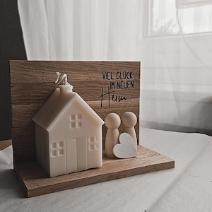 Housewarming gift | Gift set | New home | Candle | Display | Moving decoration | Topping out ceremony | Souvenir | Gift idea | Wood