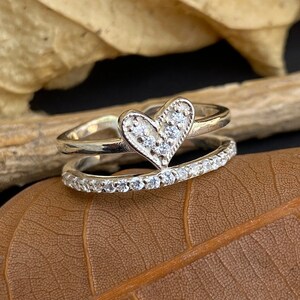 Premium Heart-Shaped CZ Engagement Women Rings, 925 Sterling Silver Ring, Anniversary Gift Of Ring For Women Jewelry, CZ Diamond Heart Rings
