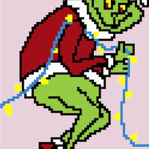 PDF Crochet Pattern Christmas, The Grinch Crochet Graph, Crochet Pattern, Christmas Crochet Pattern, Crochet Gifts For Crocheters