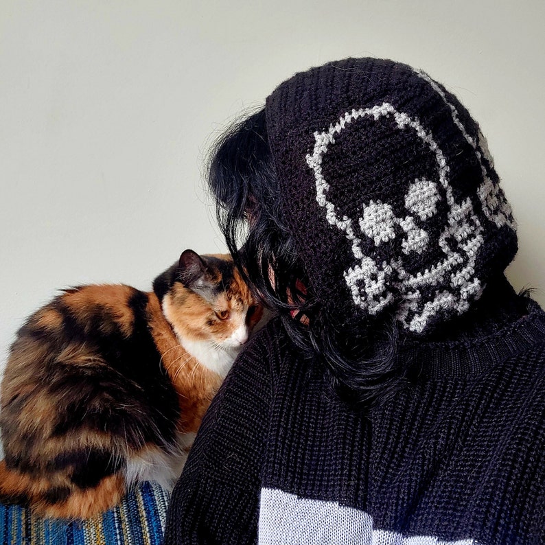 Gehaakt bivakmutspatroon Skull & Crossbones (pdf-download) afbeelding 1