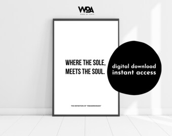 Sneaker-Poster-Wandkunst - Sneaker-Kopf-Geschenke, Sneakerhead-Poster, Sneakerhead-Bürodekor, Sneaker-Kunst, Männerhöhlen-Ideen, digitaler Download