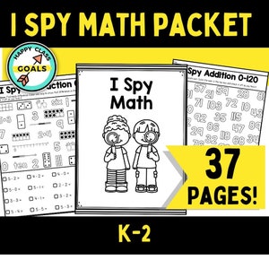 I Spy Math Printable Worksheets for Kids | K-2 - Etsy