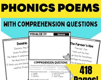 Decodeerbare klankgedichten met begripsvragen | Wetenschap van het lezen