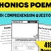 Decodable Phonics Poems With Comprehension Questions | Science of ...