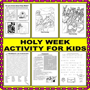 Holy Week Activities For Kids