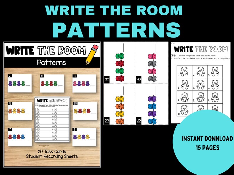 Write the Room Kindergarten Activity | Patterns - Etsy