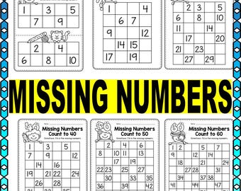 Missing Numbers Worksheets | Counting up to 100