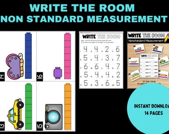 Schrijf de kamer-activiteit voor de kleuterschool | Niet-standaard meting